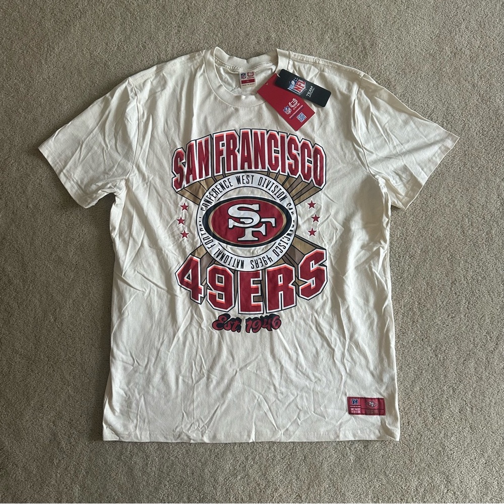 San Francisco 49ers Cream T-Shirt XL NEW